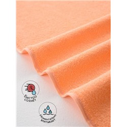 Полотенце махровое банное большое Софатекс 70 * 140 для ванной и бани bs (Персик)