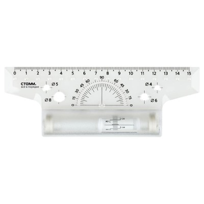 Рейсшина 15 см пластиковый ролик ЛР01 Стамм