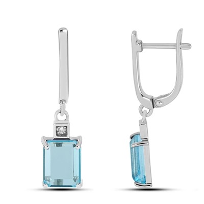 Серьги из серебра топаз, Светлана