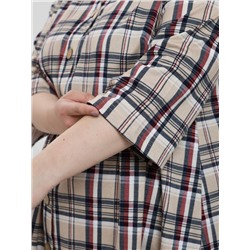 Рубашка "Виктория" коричневый клетка