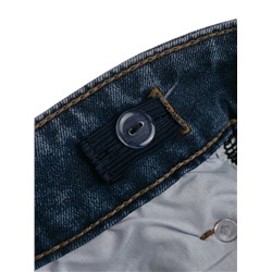 Брюки текстильные джинсовые утепленные флисом для девочек