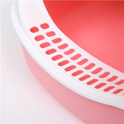 Туалет-домик 43×32×28 см, пластик, белый, розовый