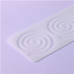 Форма для шоколада «Спираль», силикон, 3 ячейки, 24.5×9×0.3 см, прозрачная