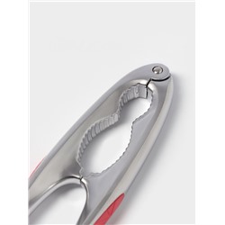 Орехокол Доляна Redline, 4.2×1.7×15.5 см, нержавеющая сталь, красный