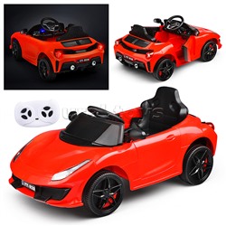 Электромобиль "Скоростной заезд" на аккумуляторе, с р/у управлением, в коробке (красный)