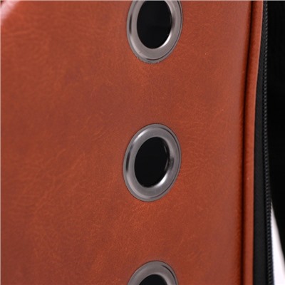 Рюкзак для переноски кошек и собак «Элеганс», с окном, 32×18×37 см, коричневый