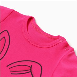 Боди детское, цвет малиновый, рост 80 (9-12 мес)