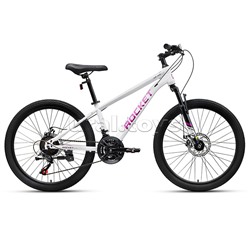 Велосипед 24" Rocket MP-400, цвет белый/лиловый, размер 13"
