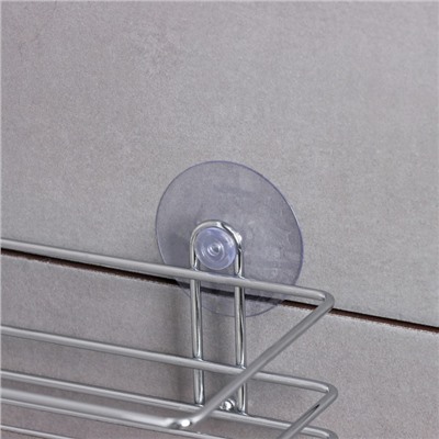 Полка на вакуумных присосках Доляна, 25×11×7 см