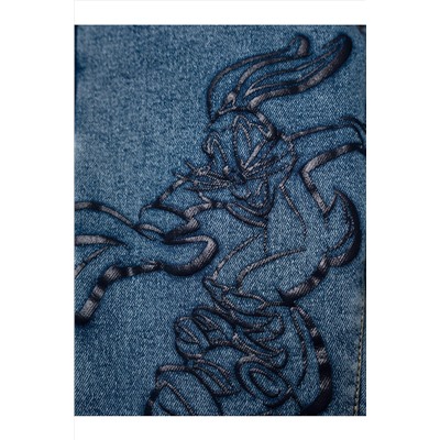 Брюки текстильные джинсовые утепленные флисом для мальчиков PLAYTODAY, 1226897