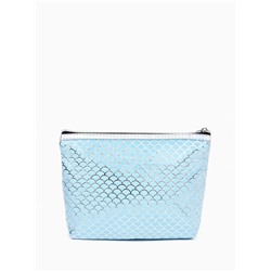 Набор простых косметичек 2 в 1, с ручкой, с принтом, голубой