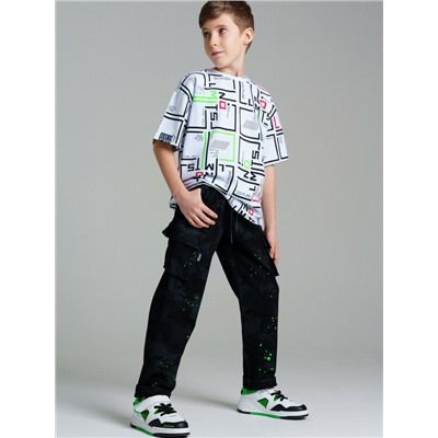 Брюки текстильные джинсовые для мальчиков