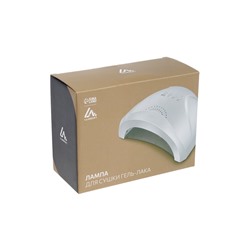Лампа для маникюра Luazon LUF-17, UV/LED, 30 диодов, 48 Вт, таймер, USB, белая