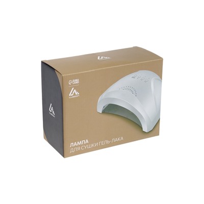 Лампа для маникюра Luazon LUF-17, UV/LED, 30 диодов, 48 Вт, таймер, USB, белая