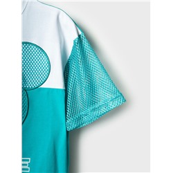 Комплект трикотажный для девочек: фуфайка (футболка), шорты