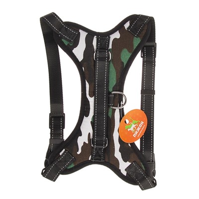 Шлейка К7 мягкая светоотражающая, размер L, ОГ 64-86 см, вес 18- 27.5 кг, хаки