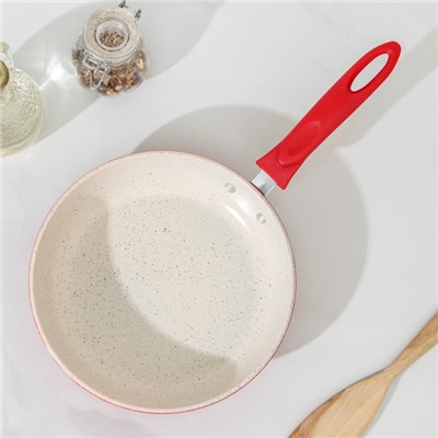 Сковорода «Селект», d=20 см, пластиковая ручка, антипригарное покрытие, красная