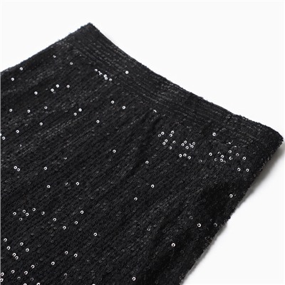 Юбка макси из пайеток женская MIST, размер 42, чёрная