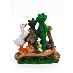 Садовая фигура из полистоуна «Зверюшки на самокате», 30×10.5×28 см