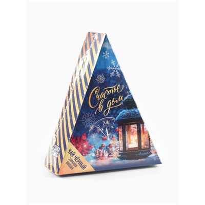 Чай новогодний чёрный «Счастье в дом», вкус: зимняя вишня, 100 г