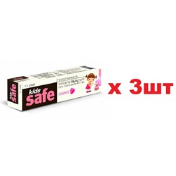 Lion Kids safe Детская зубная паста 90г со вкусом клубники от 3-х до 12лет 3шт