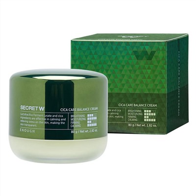 Enough Крем для лица с экстрактом центеллы азиатской / Secret With Cica Care Balance Cream, 80 г 24219