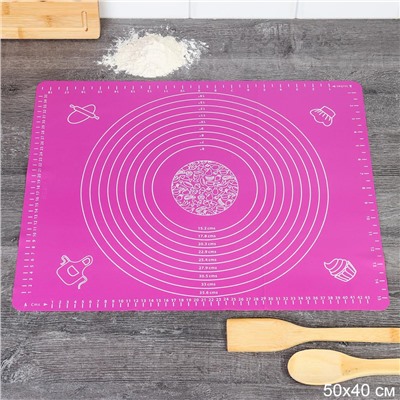 Силиконовый коврик 50х40 см / GY-633-S /уп 100/ сиреневый 0,177