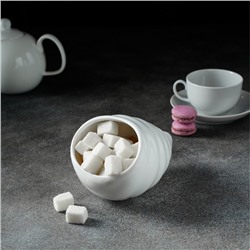 Сахарница Magistro «Ракушка», 330 мл, фарфор, белая