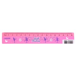 Линейка пластиковая "Ballet Academy" 16 см, с дизайном, с индивидуальной маркировкой, с цветным стикером