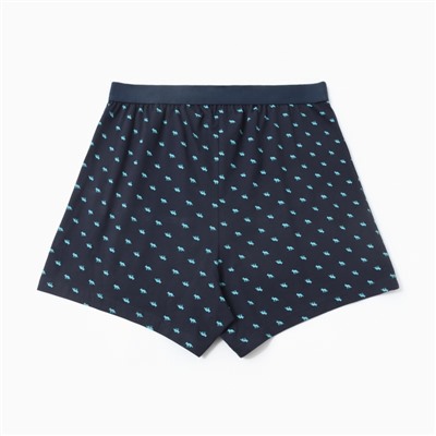 Трусы мужские шорты, цвет лисы/тёмно-синий, р-р 48 (M)