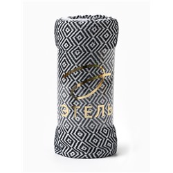 Плед с кисточками «Этель» East, 100×180 см, тёмно-серый