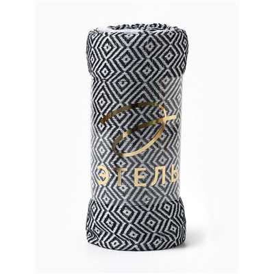 Плед с кисточками «Этель» East, 100×180 см, тёмно-серый