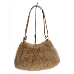 Женская сумка из искусственного меха, цвет коричневый