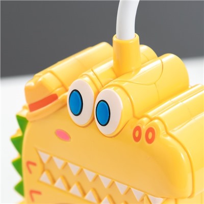 Настольная лампа «Динозаврик» LED 3 Вт от батареек АА/USB желтый 4×12×35 см RISALUX