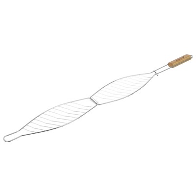 Решётка - гриль для рыбы maclay, 30x12 см, хромированная сталь, для мангала