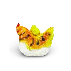 Садовая фигура из гипса «Курица с цыплёнком», 19×11×15.5 см