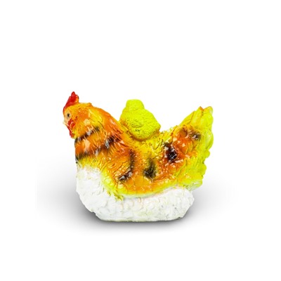 Садовая фигура из гипса «Курица с цыплёнком», 19×11×15.5 см