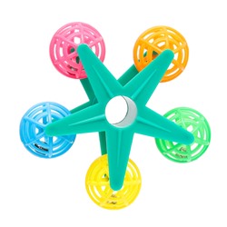 Игрушка для птиц «Карусель с шариками», 10 см, шарики по 3 см
