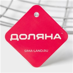 Фруктовница Доляна, 35×35×7.5 см, хромированная