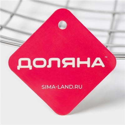 Фруктовница Доляна, 35×35×7.5 см, хромированная