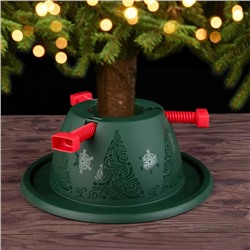 Подставка для ёлки Martika «Невио», пластик, d=34.9 см, h=13.5 см, зелёный/красный