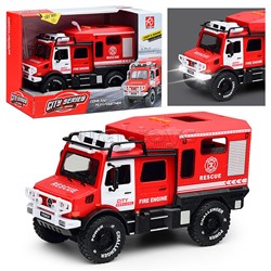 Машина "Пожарная служба" (свет, звук) в коробке