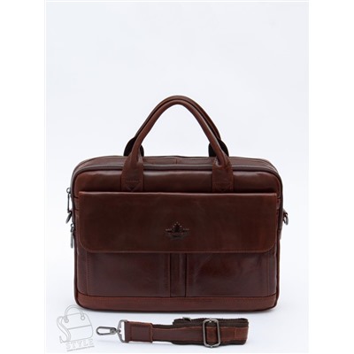 Портфель мужской кожаный 0883Z coffee Zinimsk