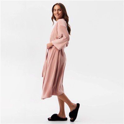Халат домашний женский KAFTAN Plushy, размер 44-46, розовый