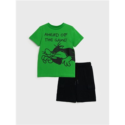 Комплект трикотажный для мальчиков: фуфайка (футболка), шорты