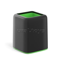 Подставка настольная пластиковая Forte, Accent, черная с зеленой вставкой