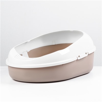 Лоток для кошек с сеткой и бортом «Космо» 51.9×37.8×21.3 см, коричневый