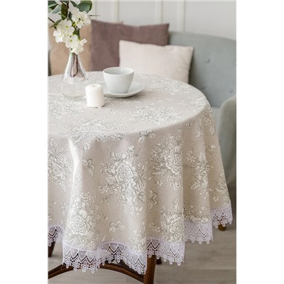 Натали Скатерть Скатерть Шантильи с кружевом круглая