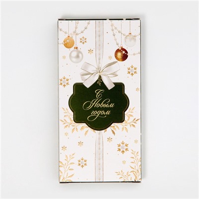 Коробка для шоколада новогодняя «Золотой шик», с окном, 17×8.5×1.5 см