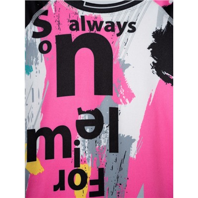 Термокомплект трикот. для девочек: фуфайка (футболка) с длин. рук, брюки